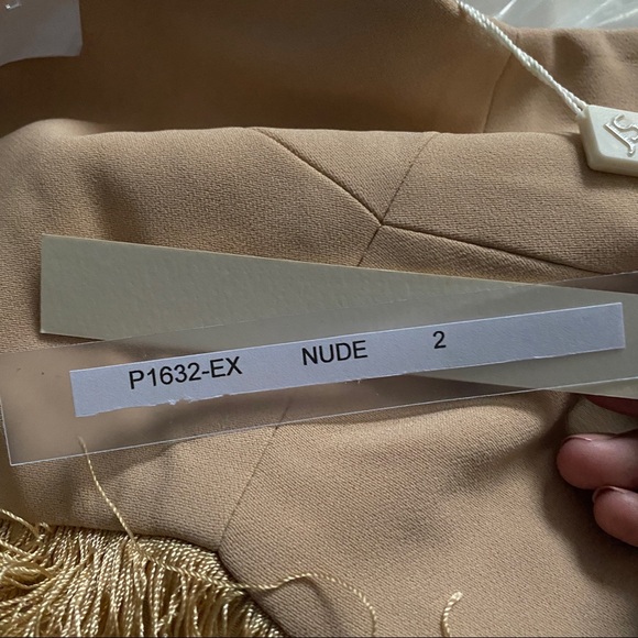 Jonathan Simkhai FW 2016 Nude Fringe Strapless Dress - Picture 8 of 9